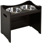 PawHut Futterstation, Edelstahl, L&auml;nge: 54 cm - braun