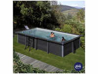 GRE Pool »Avantgarde«, BxHxL: 326 x 124 x 606 cm, 17870 l - grau