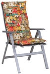 Hochlehnerauflage &raquo;Turin&laquo;, 2er Set, Design Sardinien, 118x46x08cm - bunt