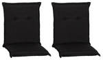 Niederlehnerauflage &raquo;Turin&laquo;, 2er Set, anthrazit, 98x46x08cm - grau