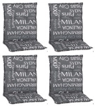 Niederlehnerauflage &raquo;Bellona&laquo;, 4er Set, grau, 101x50cm