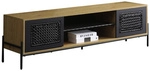 SalesFever Lowboard, natur/schwarz, Mitteldichte Faserplatte (MDF)/metall/kunststoff