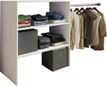 VCM Regal &raquo;Dacho&laquo;, BxHxL: 50 x 100 x 90 cm, Holzwerkstoff - weiss