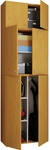 VCM Putzschrank &raquo;Lona&laquo;, BxHxL: 39 x 223 x 70 cm, Holzwerkstoff - braun