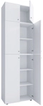 VCM Schuhschrank &raquo;Lona&laquo;, BxHxL: 39 x 223 x 70 cm, Holzwerkstoff - weiss
