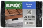 SPAX Abstandhalter f&uuml;r Dielen, LxBxH: 10 x 10 x 0,8 cm, Schwarz, Gummigranulat