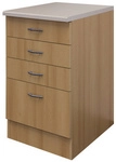 Flex-Well Schubkasten-Unterschrank &raquo;Nano&laquo;, buchefarben, melaminbeschichtete
