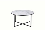 SalesFever Couchtisch, BxH: 80 x 45 cm, Metall/Glas - weiss