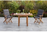 MERXX Gartenm&ouml;belset &raquo;Comodoro&laquo;, Holz, 3-teilig - grau