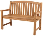 DEVRIES Bank, Teak, 2-Sitzer, BxHxT: 120 x 94 x 57 cm - braun