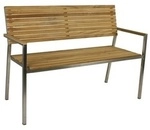 GARDEN PLEASURE Bank »DENVER«, Teakholz/Edelstahl, BxHxT: 125 x 86 x 55 cm - braun GARDEN PLEASURE Bank »DENVER«, Teakholz/Edelstahl, BxHxT: 125 x 86 x 55 cm - braun