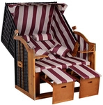 Outsunny Strandkorb, BxHxT: 118 x 150 x 79 cm, rot/wei&szlig;