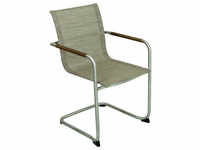 GARDEN PLEASURE Stuhl-Set »Nova«, 4 Sitzplätze, Edelstahl/Kunststoff - beige