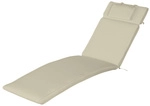 Outsunny Liege, cremewei&szlig;, Polyester/Baumwollfaser, BxL: 53 x 198 cm - weiss