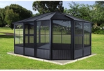 SOJAG Pavillon, rechteckig, BxT: 384 x 384 cm - grau