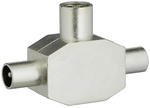 SCHWAIGER Aufsteckverteiler, Silber, Metall, Koaxialkabel - silberfarben