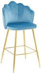 SalesFever Barhocker, H&ouml;he: 100 cm, blau/goldfarben, 2 stk
