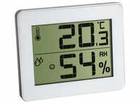 TFA® Thermo-Hygrometer, Breite: 10 cm, Temperaturbereich: 0 bis 50 °C - weiss