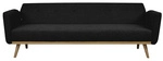 SalesFever Schlafsofa, Breite: 212 cm, schwarz