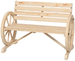 Outsunny Gartenbank, LxBxH: 105,5 x 56 x 79 cm - natur