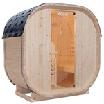 HOME DELUXE Fasssauna &raquo;CUBE M&laquo;, holzfarben, Fichtenholz, BxH: 184,2 x 194 cm -