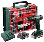 METABO Akku-Bohrschrauber &raquo;BS 18&laquo;, 2 x 2 Ah Akku, 1600 U/min - gruen