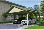 SKANHOLZ Carport &raquo;Wallgau&laquo;, BxT: 620 x 600 cm, Firsth&ouml;he: 354 cm, impr&auml;gniert -