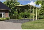 KARIBU Caravan-Carport, natur, Kiefernholz, BxT: 384 x 588 cm - beige