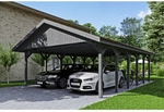 SKANHOLZ Carport &raquo;Wallgau&laquo;, BxT: 620 x 900 cm, Firsth&ouml;he: 354 cm, lasiert - grau