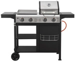 EL FUEGO Gasgrill &raquo;Boston&laquo;, 4 Brenner, Pizza & Plancha - schwarz