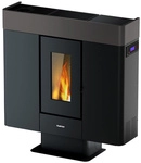 FREEPOINT Pelletofen &raquo;Moon&laquo;, titanium, Stahl, 10 kW - schwarz