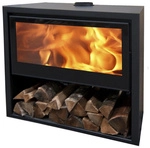 PANADERO Kaminofen &raquo;Allegro&laquo;, schwarzmetallic, Stahl, 8,9 kW