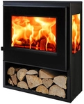 PANADERO Kaminofen &raquo;Java Trivision&laquo;, schwarzmetallic, Stahl, 5,9 kW