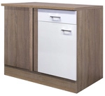 Flex-Well K&uuml;chenunterschrank &raquo;Samoa&laquo;, Sonoma Eichefarben / wei&szlig; - weiss