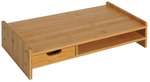 HOMCOM Monitorst&auml;nder, BxHxL: 25,5 x 11,5 x 49 cm, natur - braun