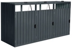 HOME DELUXE M&uuml;lltonnenbox &raquo;CUBO&laquo;, 3x 240 L - grau