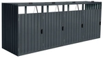 HOME DELUXE M&uuml;lltonnenbox &raquo;CUBO&laquo;, 4x 240L - grau