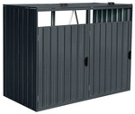 HOME DELUXE M&uuml;lltonnenbox &raquo;CUBO&laquo;, 2x 240 L - grau
