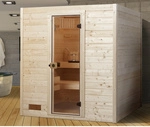 WEKA Sauna &raquo;Valida 3&laquo;, BxHxT: 189 x 203,5 x 189 cm, mit Glast&uuml;r - beige