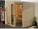 WEKA Ecksauna &raquo;Valida Eck 2&laquo;, BxHxT: 189 x 203,5 x 189 cm, mit Glast&uuml;r - beige