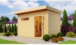 WEKA Saunahaus &raquo;FARSUND&laquo;, BxTxH: 390 x 186,6 x 253 cm, ohne Ofen - beige