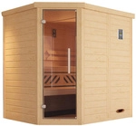 WEKA Ecksauna &raquo;Kemi Eck&laquo;, ohne Ofen, 195 x 200 x 145 cm - beige