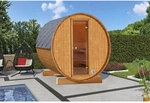 WOLFF FINNHAUS Fasssauna &raquo;130&laquo;, BxHxT: 205 x 213 x 130 cm, Thermokieferholz -...