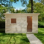 HOME DELUXE Saunahaus &raquo;Talo&laquo;, BxHxT: 400 x 220 x 217 cm, 8 kW Saunaofen - beige