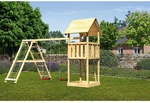 KARIBU Spielturm, BxHxT: 107 cm x 291 cm x 107 cm, natur - braun