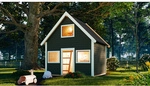 KARIBU Kinderspielhaus &raquo;Kalle&laquo;, BxHxT: 212,5 x 253 x 183,5 cm - grau