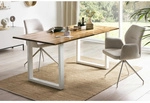 SalesFever Esstisch, BxHxT: 180 x 75 x 90 cm, Akazie/Metall - beige