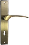 ALPERTEC Langschild-Garnitur &raquo;Nelson&laquo;, Messing - braun