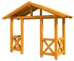 SKANHOLZ Vordach &raquo;Stralsund 5&laquo;, 360 x 139 cm (BxT), nordische Fichte, eiche hell -