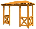 SKANHOLZ Vordach &raquo;Wismar 5&laquo;, 351 x 134 cm (BxT), nordische Fichte, eiche hell -
